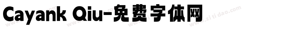 Cayank Qiu字体转换